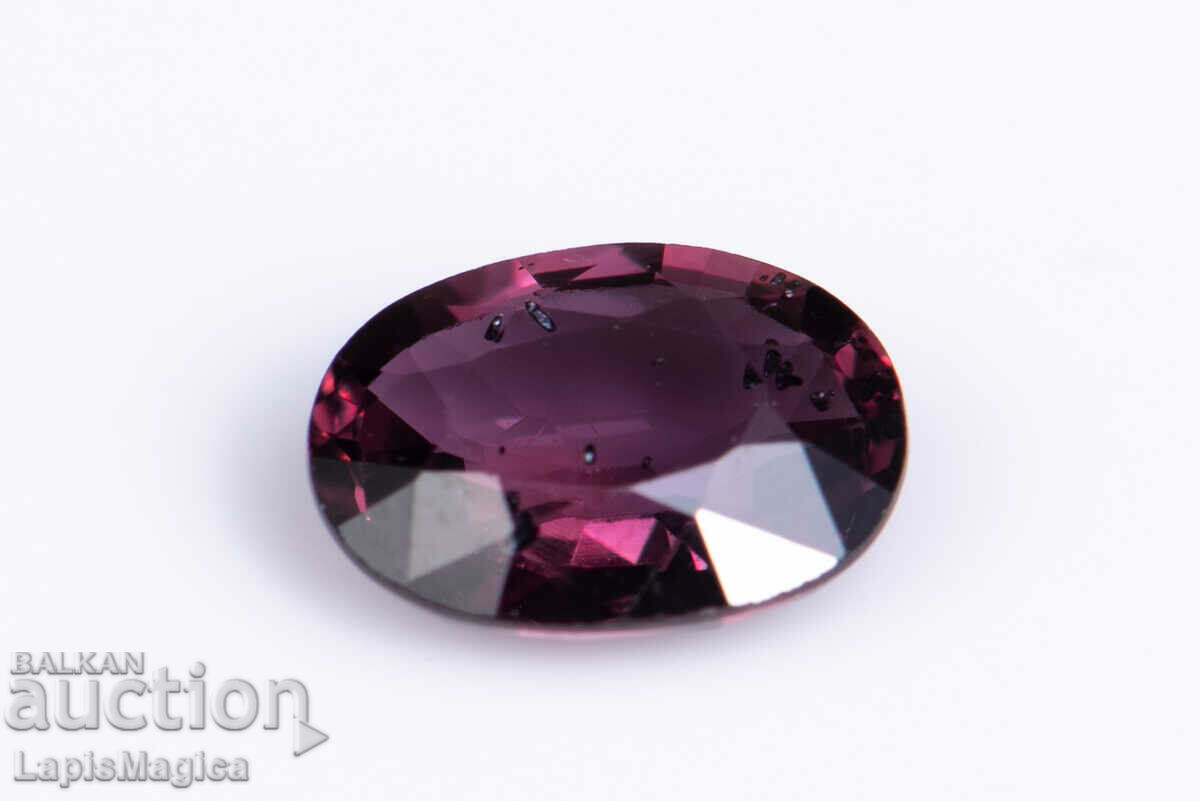 Violet untreated sapphire 0.62ct oval cut