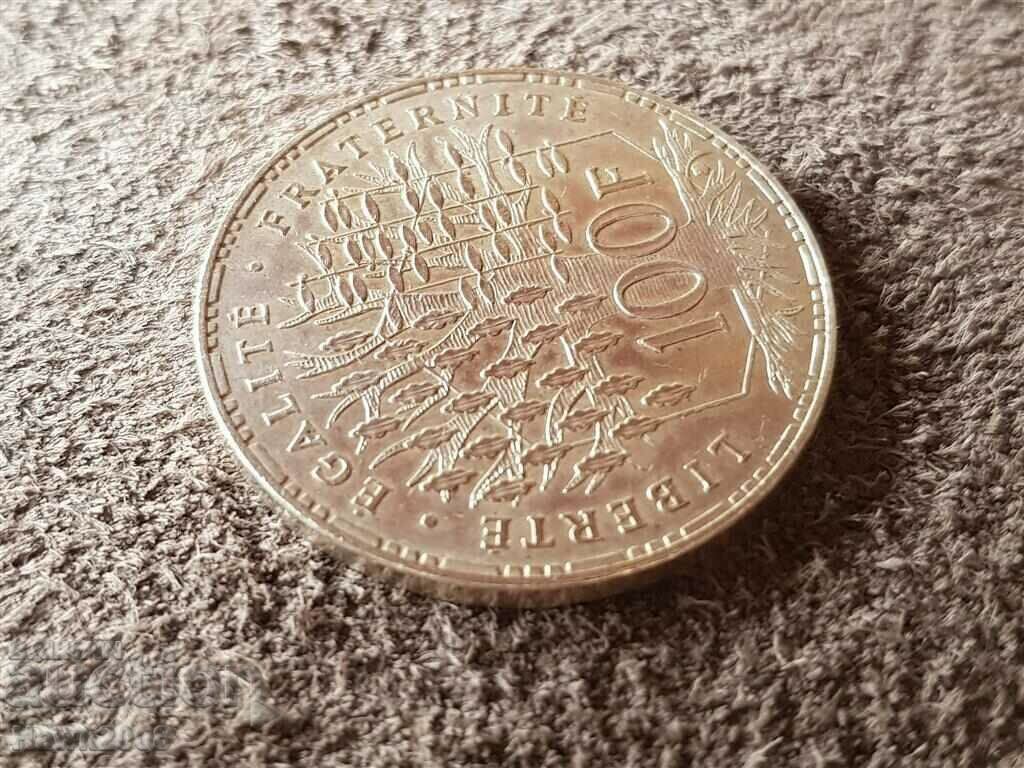 Δημοπρασία 100 φράγκα 1984 Γαλλία ΑΣΗΜΕΝΙΟ ασημένιο νόμισμα ποιότητας