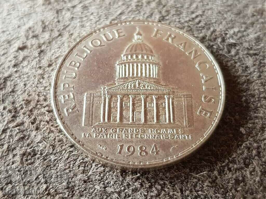 Παράδοση 100 φράγκα 1984 Γαλλία ΑΣΗΜΕΝΙΟ ασημένιο νόμισμα ποιότητας
