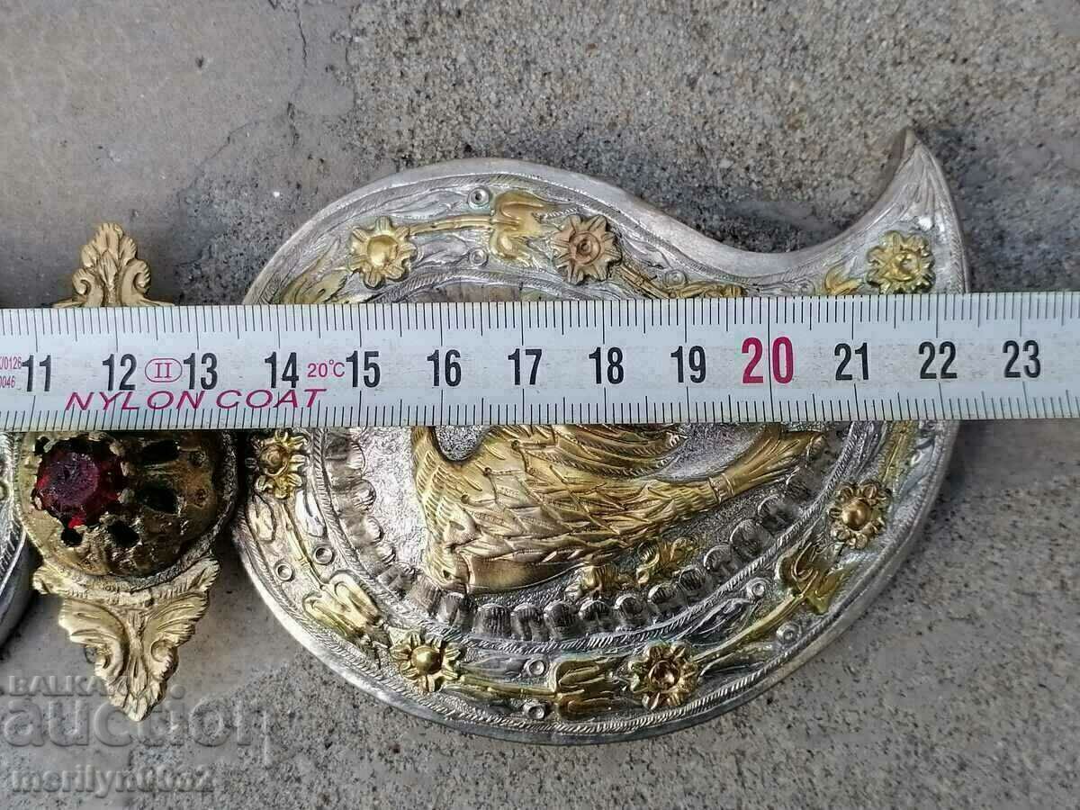 Renaissance pafti silver gilt pafta costume jewelry jewel - 5 Renaissance pafti silver gilt pafta costume jewelry jewel - 5