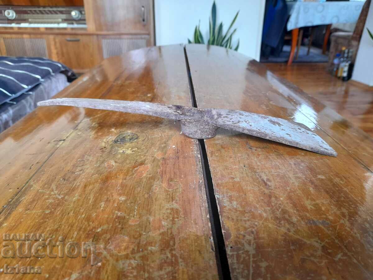 Old hoe, small hoe, weeding tool Old hoe, small hoe, weeding tool