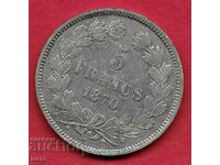Франция 5 франка 1870 K Серес без надпис / сребро