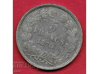 Γαλλία 5 φράγκα 1870 K Ceres χωρίς σήμα / ασήμι