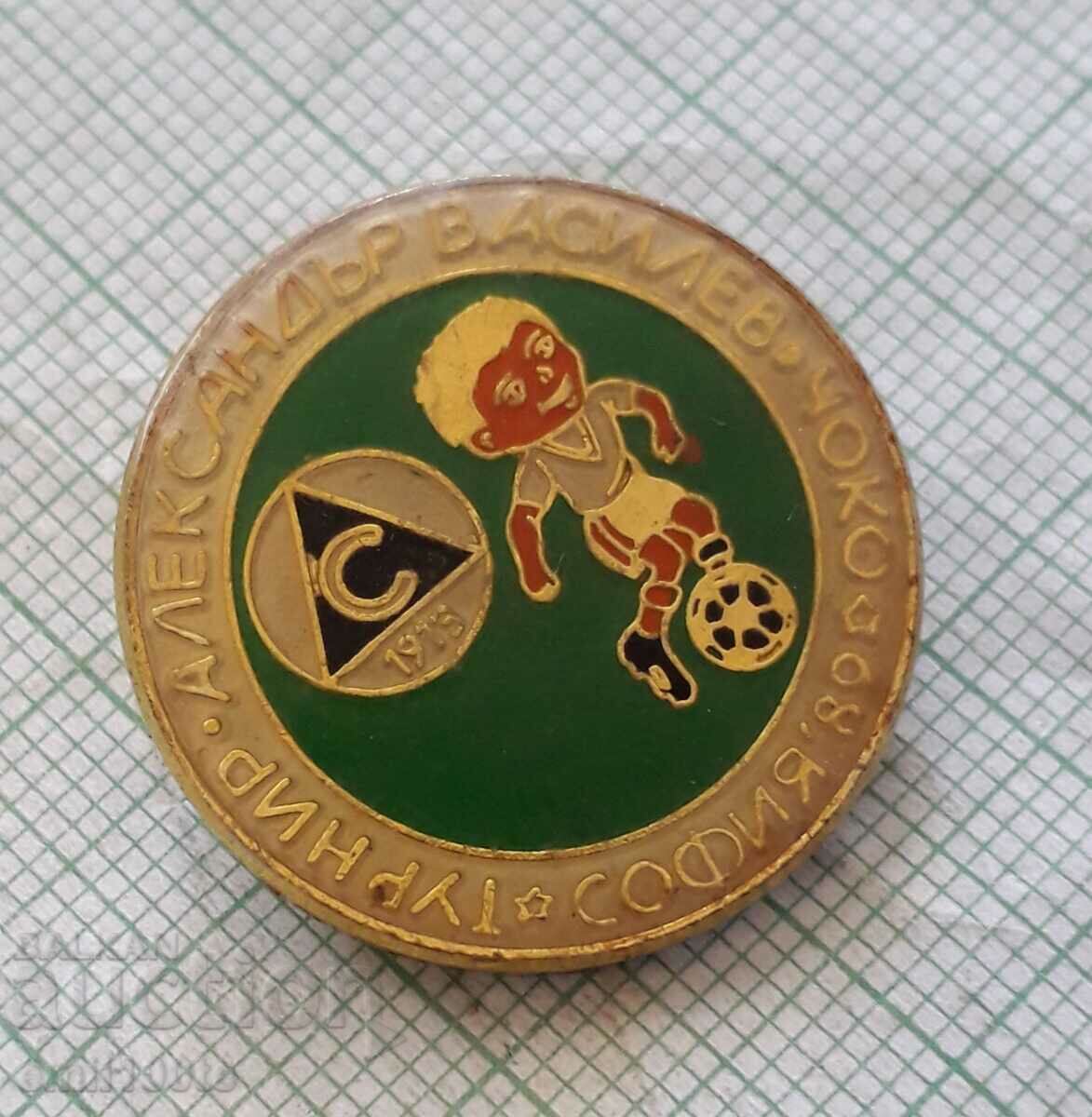 Badge - Football tournament A. Vassilev CHOKO Slavia Sofia 91 with price 3.00 BGN | € 1.53 Badge - Football tournament A. Vassilev CHOKO Slavia Sofia 91 with price 3.00 BGN | € 1.53