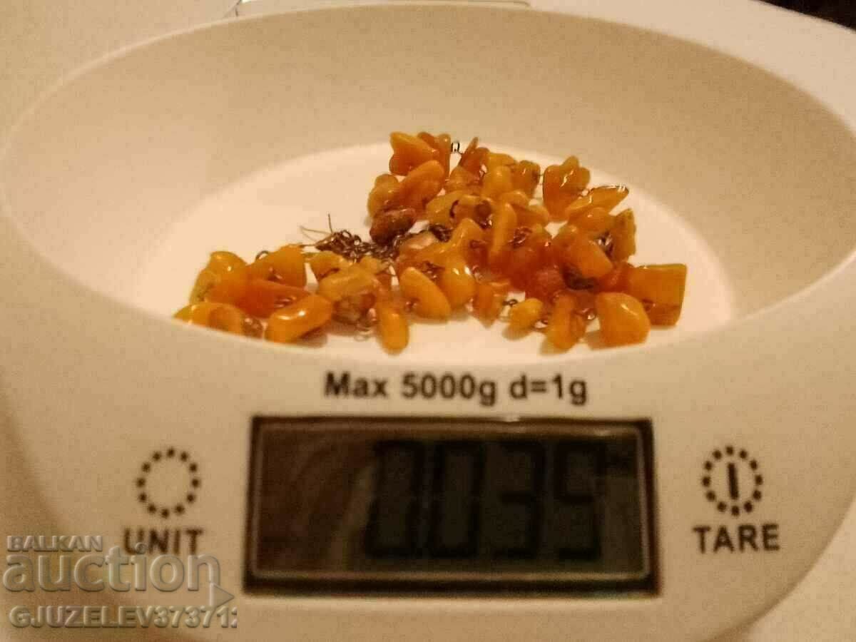 Natural amber necklace and earrings with price 169.00 BGN | € 86.41