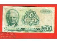 Emisiunea NORVEGIA NORGE 50 Krone 1967
