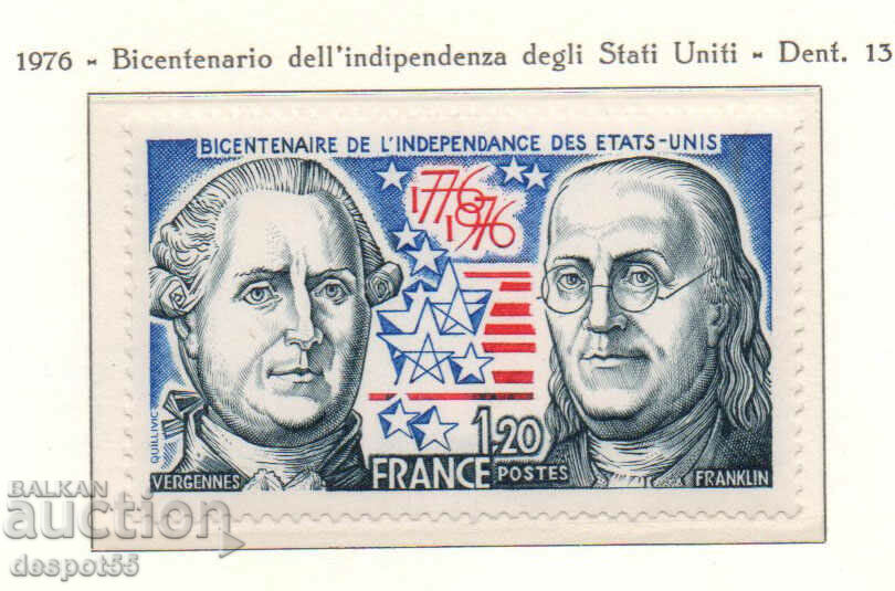 1976. France. Bicentennial of the American Revolution.