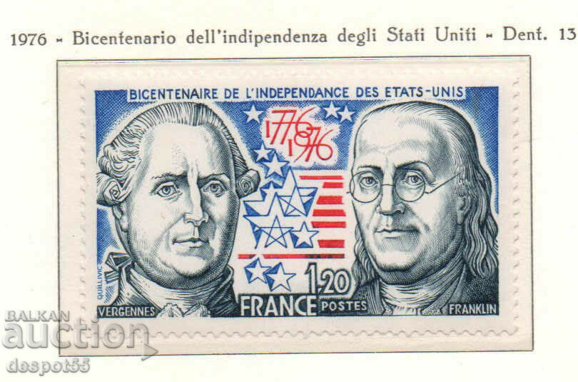 1976. Франция. 200-годишнината от Американската революция.