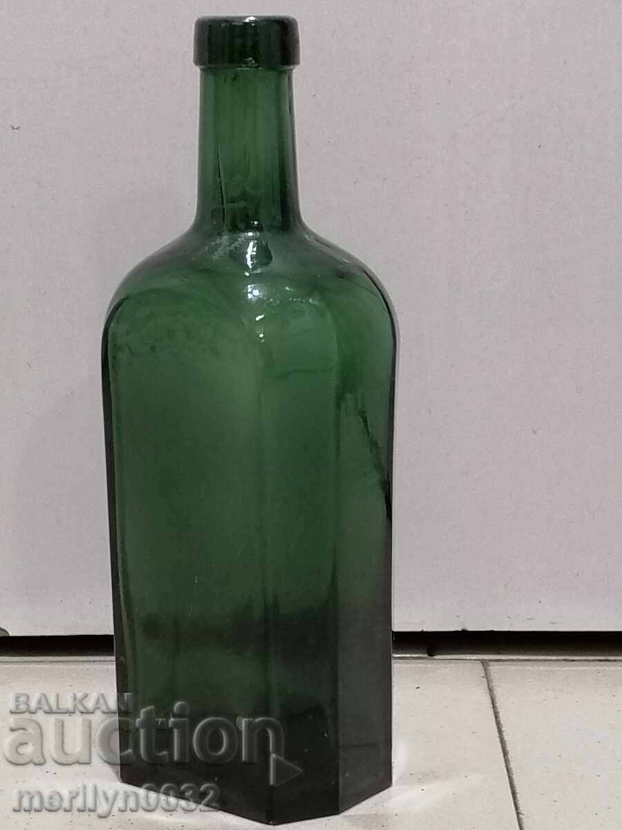 Old bottle of cognac absinthe brandy bottle 0.5 liter 1920s