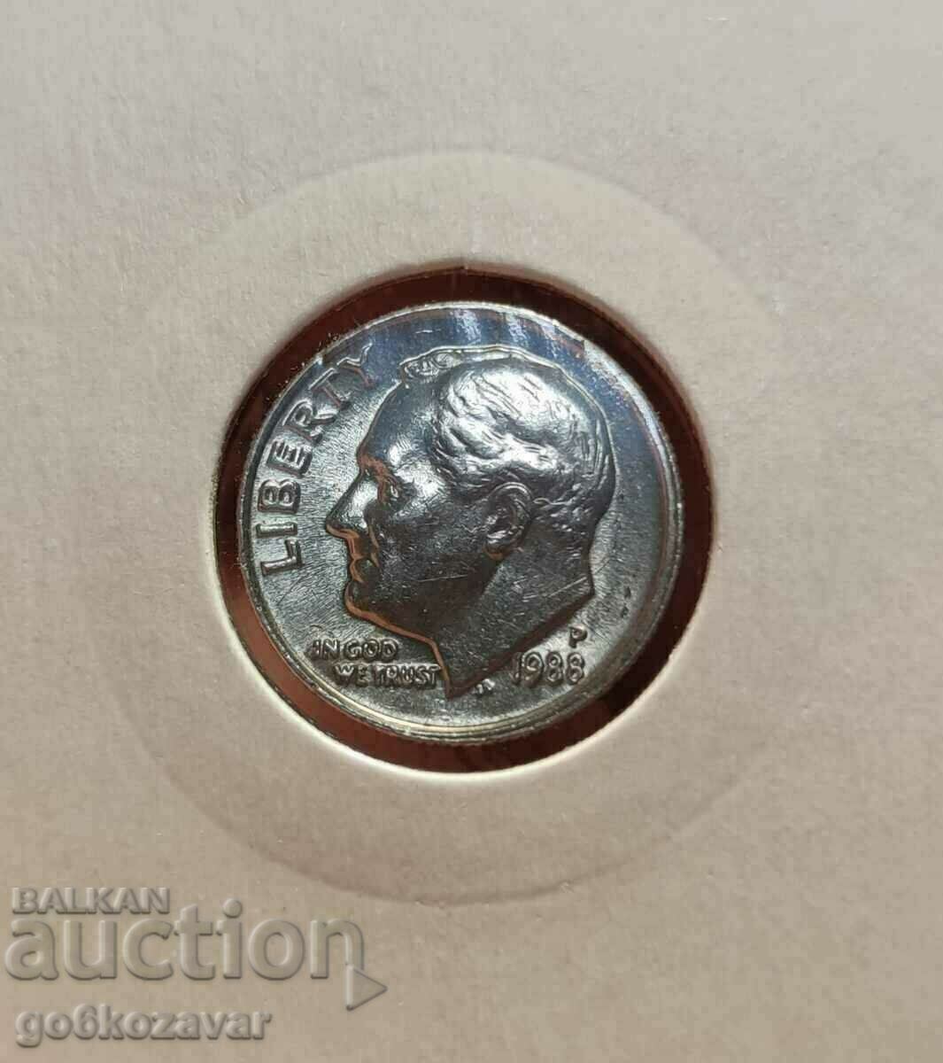 USA 1 Dime 1988 UNC with price 1.00 BGN | € 0.51 USA 1 Dime 1988 UNC with price 1.00 BGN | € 0.51