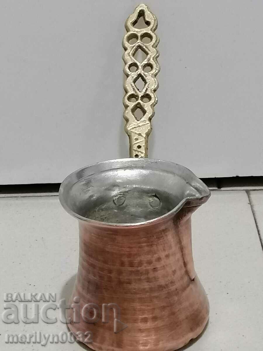 Old tinned copper cezve, coffee pot, copper, copper vessel with price 52.00 BGN | € 26.59 Old tinned copper cezve, coffee pot, copper, copper vessel with price 52.00 BGN | € 26.59