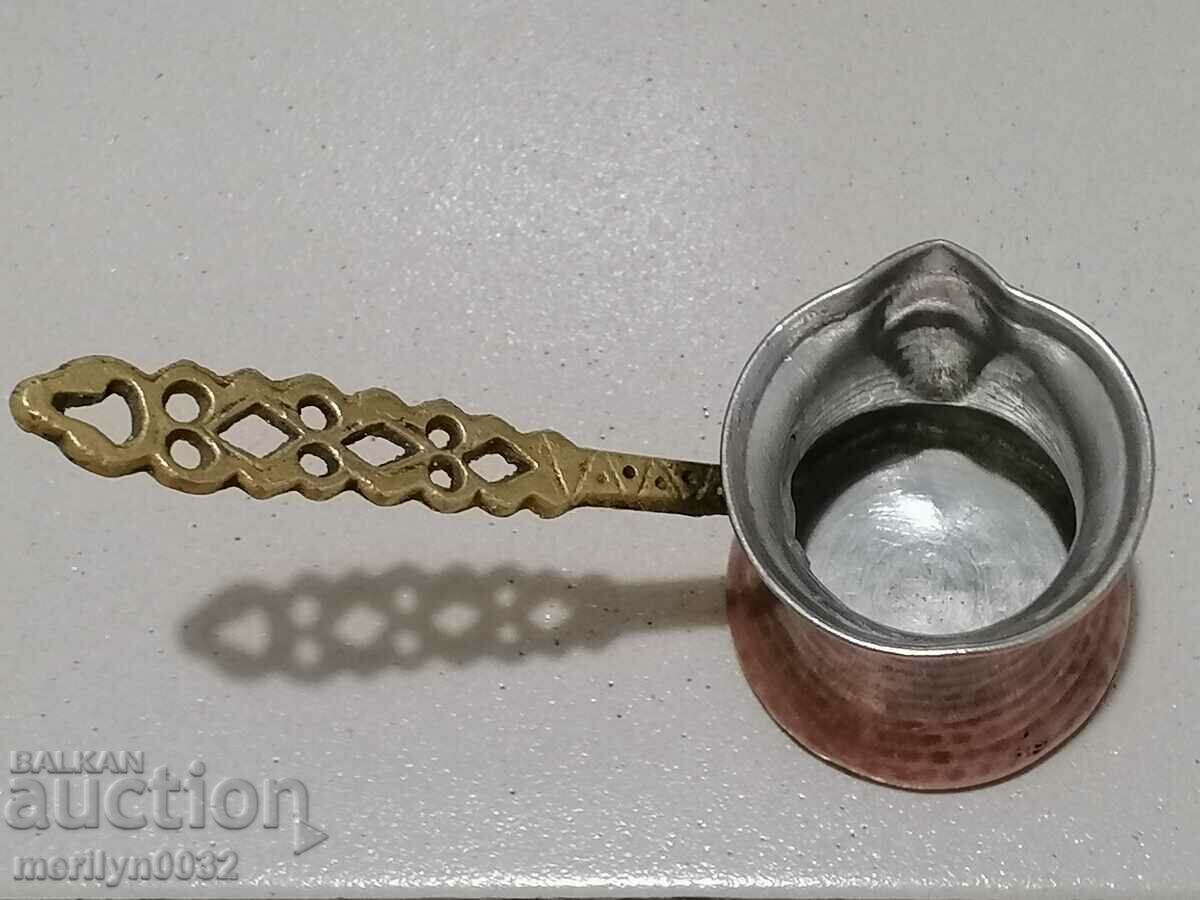 Auction Old tinned copper cezve, coffee pot, copper, copper vessel Auction Old tinned copper cezve, coffee pot, copper, copper vessel