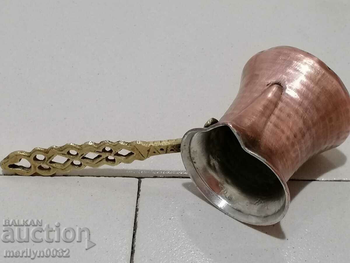 Old tinned copper cezve, coffee pot, copper, copper vessel - 6 Old tinned copper cezve, coffee pot, copper, copper vessel - 6