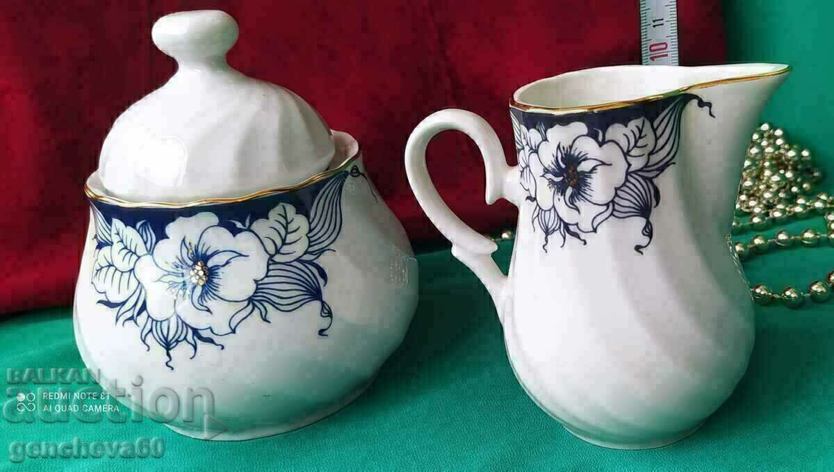 ROW Bulgarian porcelain tureen, jug, sugar bowl, etc. with price 100.00 BGN | € 51.13