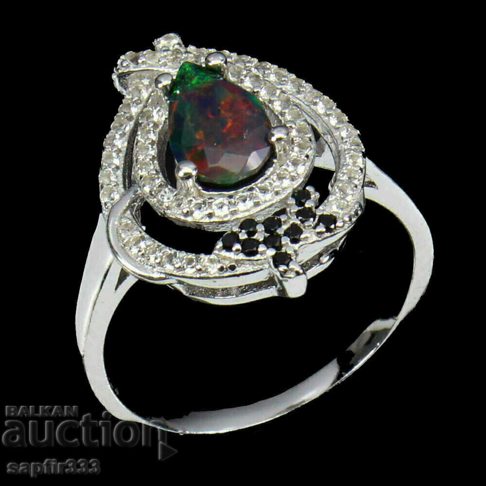 STYLISH AND SOPHISTICATED NATURAL BLACK OPAL DESIGNER RING with price 342.00 BGN | € 174.86 STYLISH AND SOPHISTICATED NATURAL BLACK OPAL DESIGNER RING with price 342.00 BGN | € 174.86