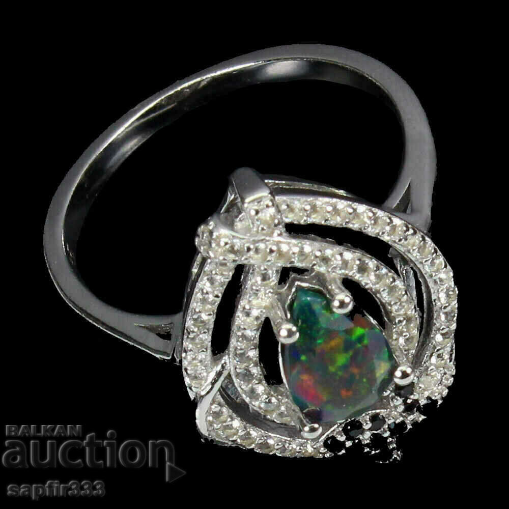 Auction STYLISH AND SOPHISTICATED NATURAL BLACK OPAL DESIGNER RING Auction STYLISH AND SOPHISTICATED NATURAL BLACK OPAL DESIGNER RING