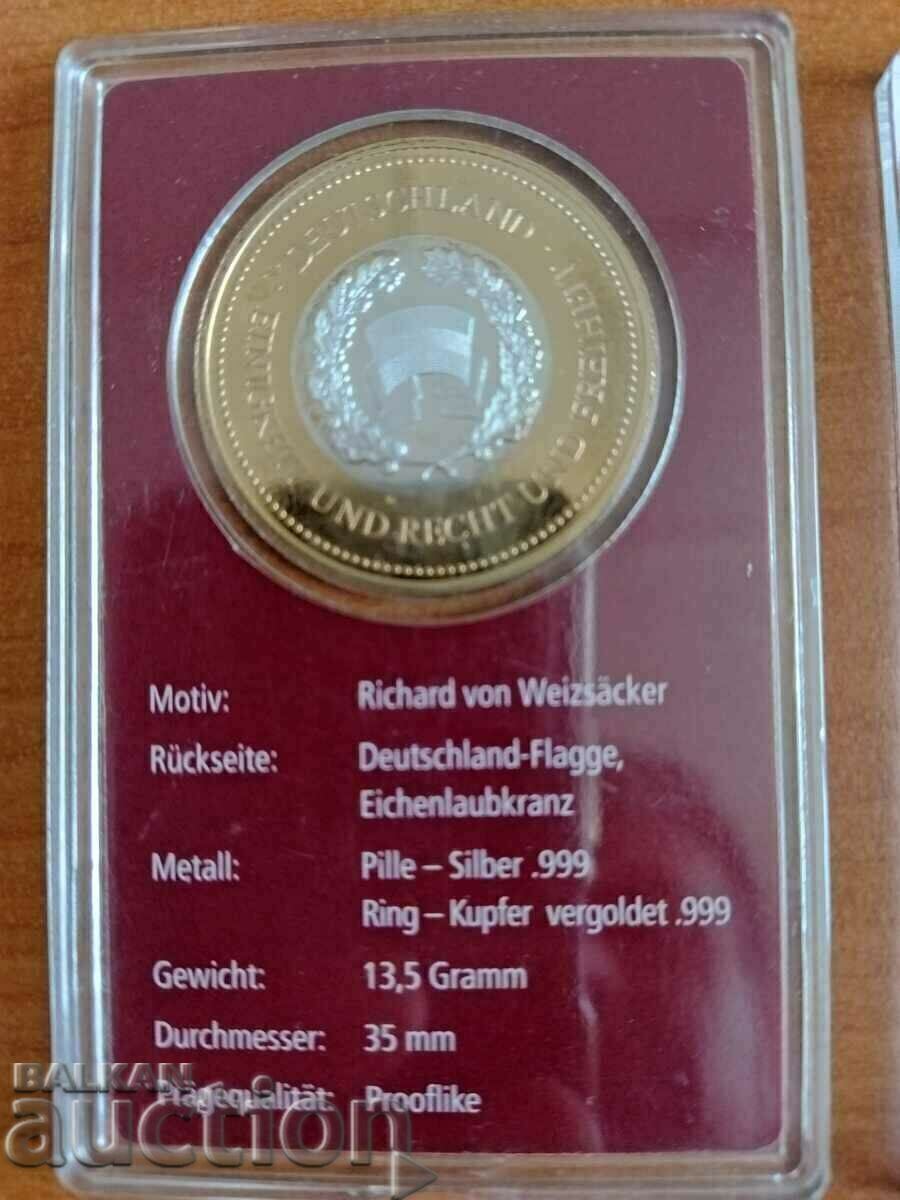 Delivery of Silver, series of commemorative plaques/medals of German presidents Delivery of Silver, series of commemorative plaques/medals of German presidents