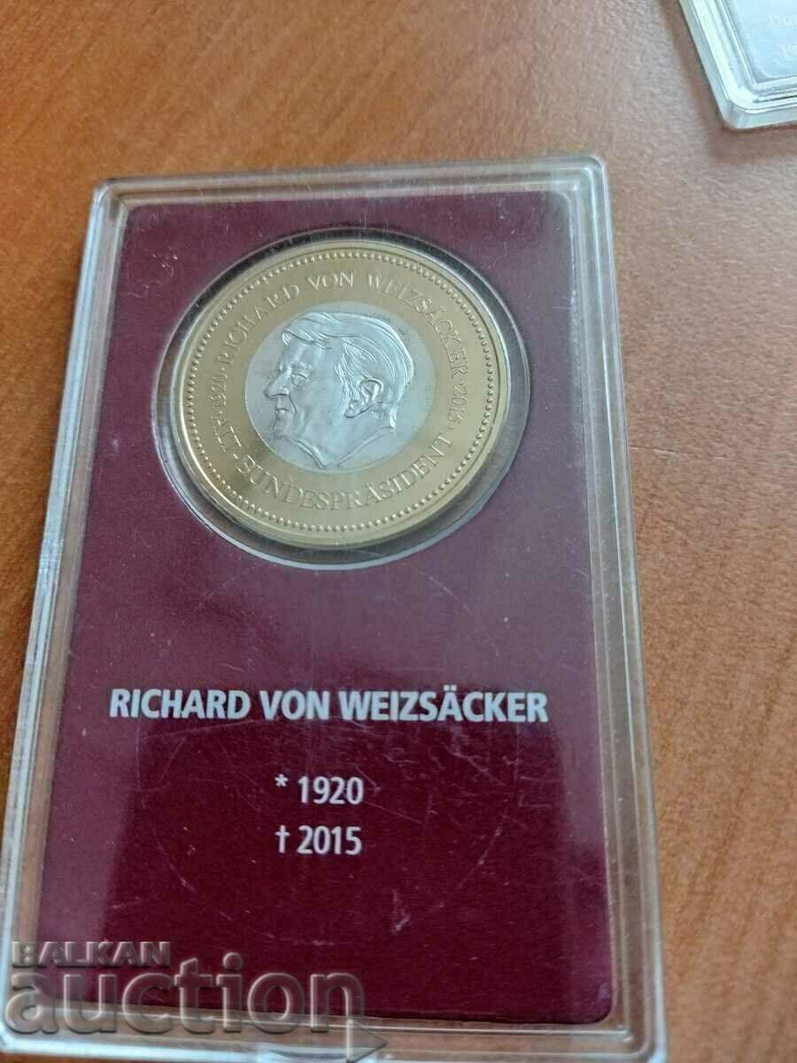 Silver, series of commemorative plaques/medals of German presidents - 5 Silver, series of commemorative plaques/medals of German presidents - 5