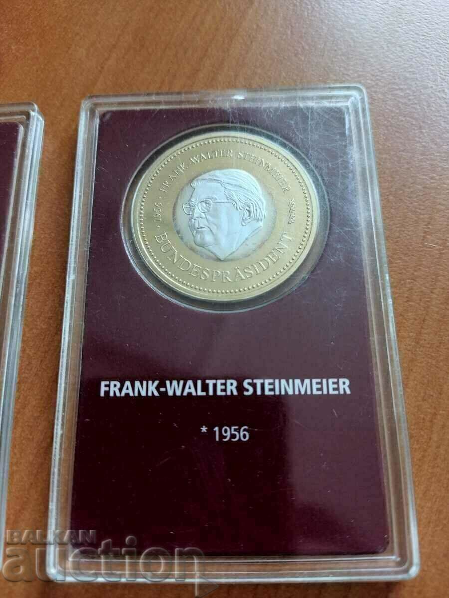 Silver, series of commemorative plaques/medals of German presidents - 7 Silver, series of commemorative plaques/medals of German presidents - 7