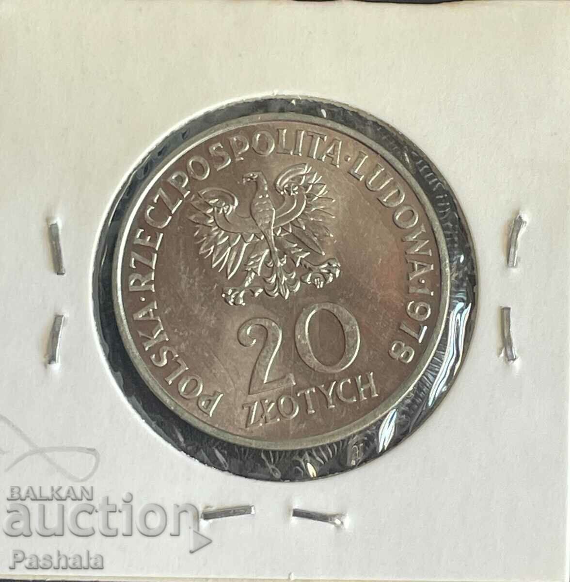 Poland 20 zlotys 1978 with price 6.00 BGN | € 3.07 Poland 20 zlotys 1978 with price 6.00 BGN | € 3.07