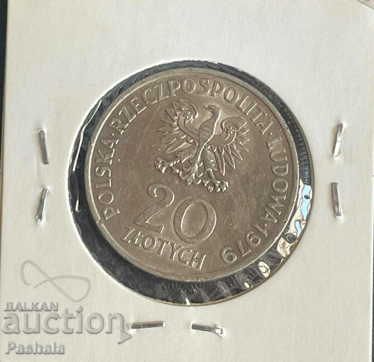 Poland 20 zlotys 1979 with price 5.00 BGN | € 2.56 Poland 20 zlotys 1979 with price 5.00 BGN | € 2.56