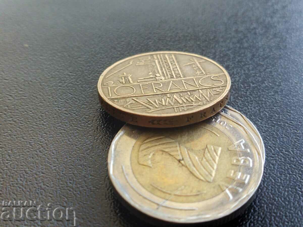 Auction France coin 10 francs from 1985. position "B" RARE Auction France coin 10 francs from 1985. position "B" RARE