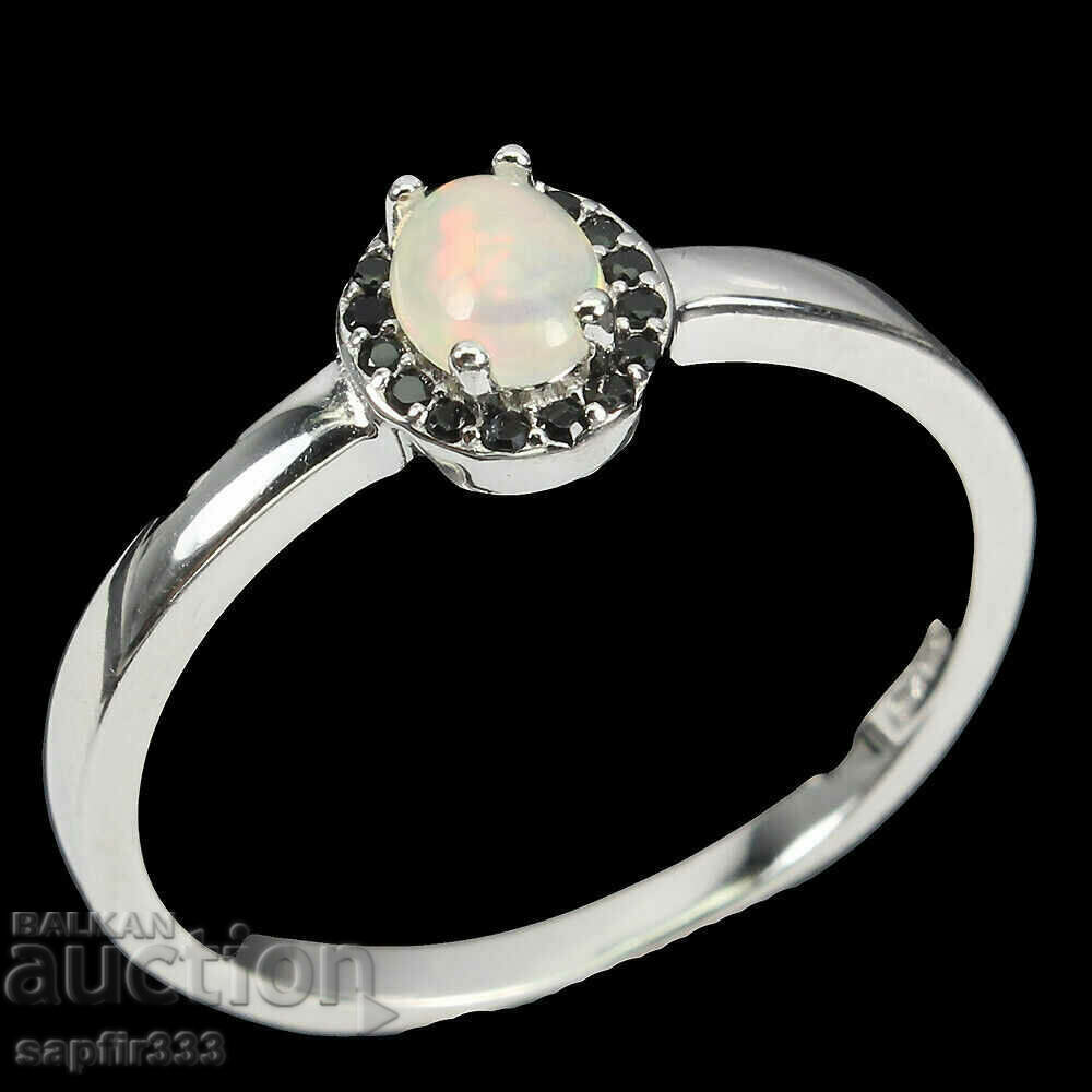 FINE DESIGNER RING WITH NATURAL ETHIOPIAN OPAL, SPINEL with price 212.00 BGN | € 108.39 FINE DESIGNER RING WITH NATURAL ETHIOPIAN OPAL, SPINEL with price 212.00 BGN | € 108.39