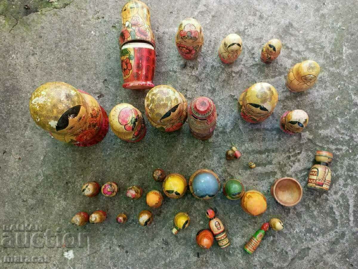 Old wooden matryoshka dolls with price 68.00 BGN | € 34.77 Old wooden matryoshka dolls with price 68.00 BGN | € 34.77