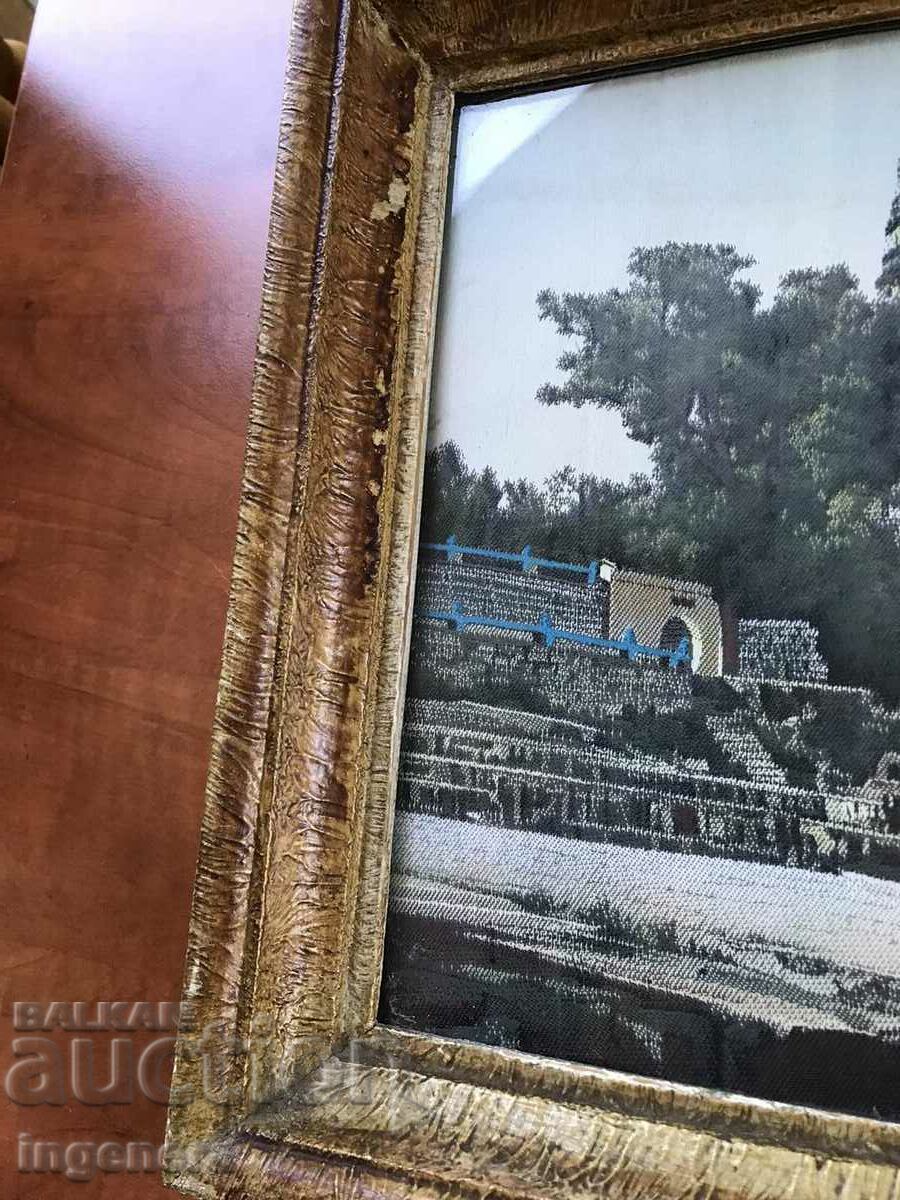 Delivery of PICTURE WOVEN ON SILK FROM THE 60'S FINE TAPESTRY Delivery of PICTURE WOVEN ON SILK FROM THE 60'S FINE TAPESTRY