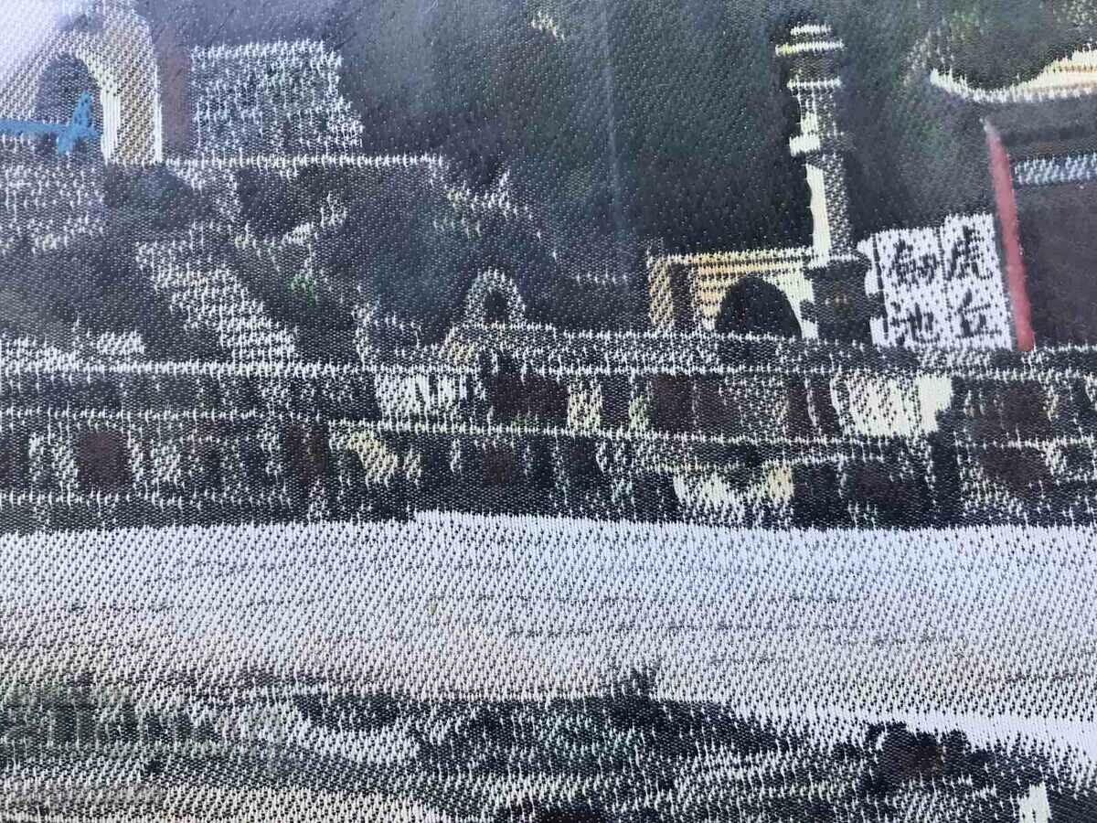 PICTURE WOVEN ON SILK FROM THE 60'S FINE TAPESTRY - 5 PICTURE WOVEN ON SILK FROM THE 60'S FINE TAPESTRY - 5