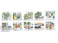 1988 Σουηδία. Εκπτωτικά γραμματόσημα - Σουηδικό καλοκαίρι. ΟΙΚΟΔΟΜΙΚΟ ΤΕΤΡΑΓΩΝΟ.