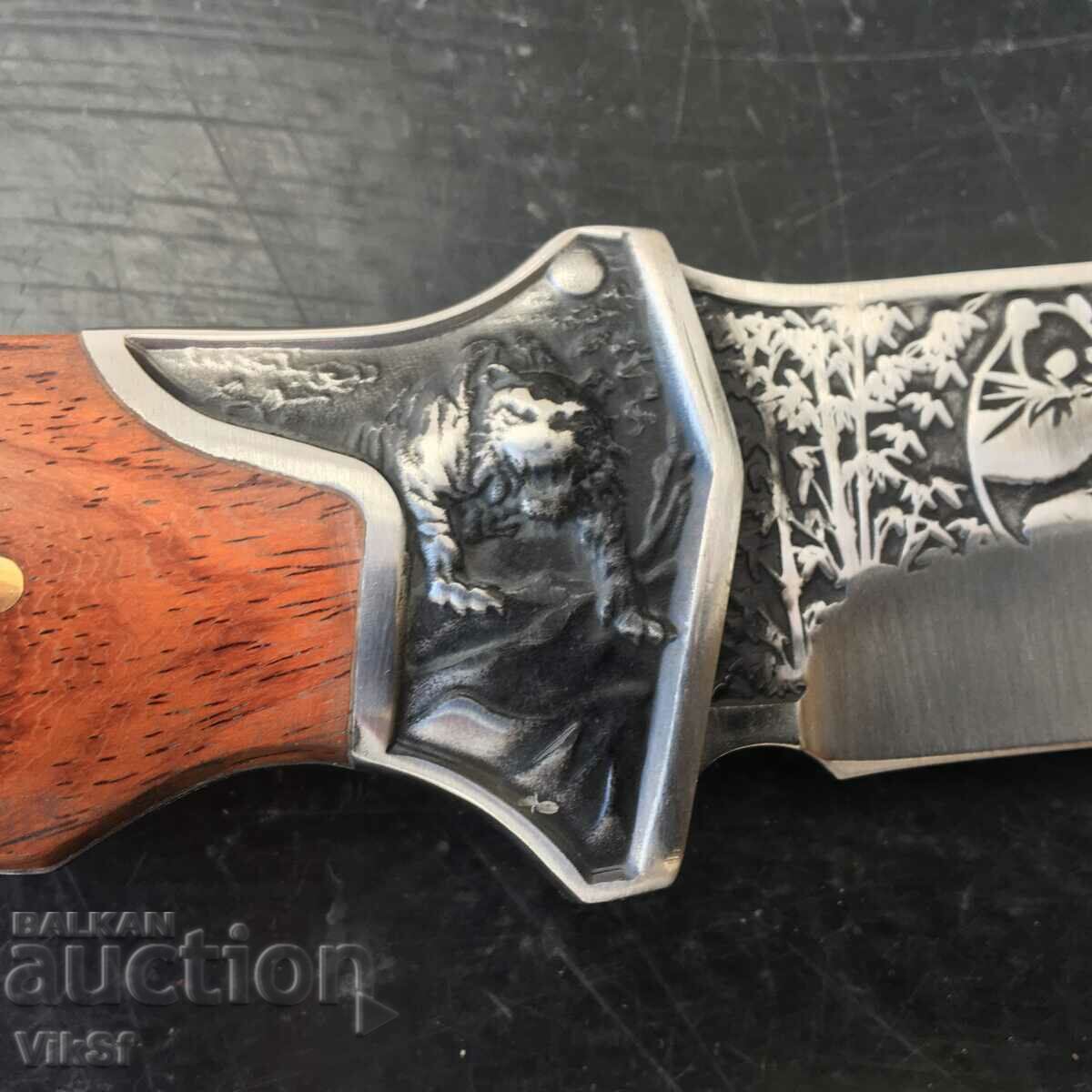 Inlaid hunting knife - 175x320 mm with price 40.00 BGN | € 20.45