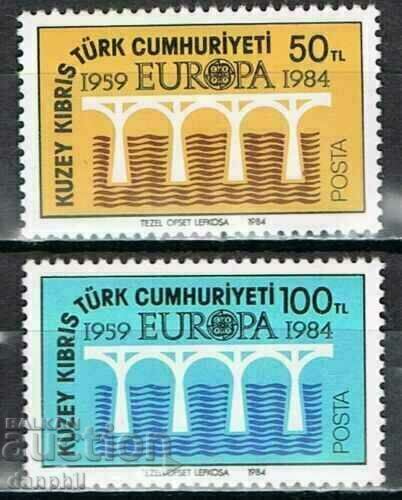 Турски Кипър 1984 Европа CEПT (**), серия чиста неклеймована
