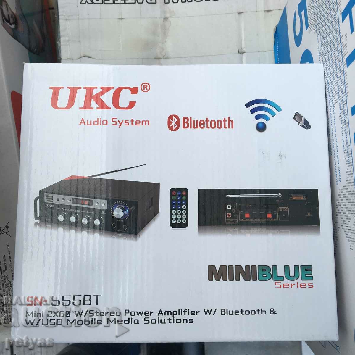 Аудио усилвател + Караоке, BT,FM, USB,MP3,SD UKC-SN-555