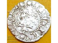 Aquileia 1 denarius Antonio Portuguese Eagle / Coat of arms silver
