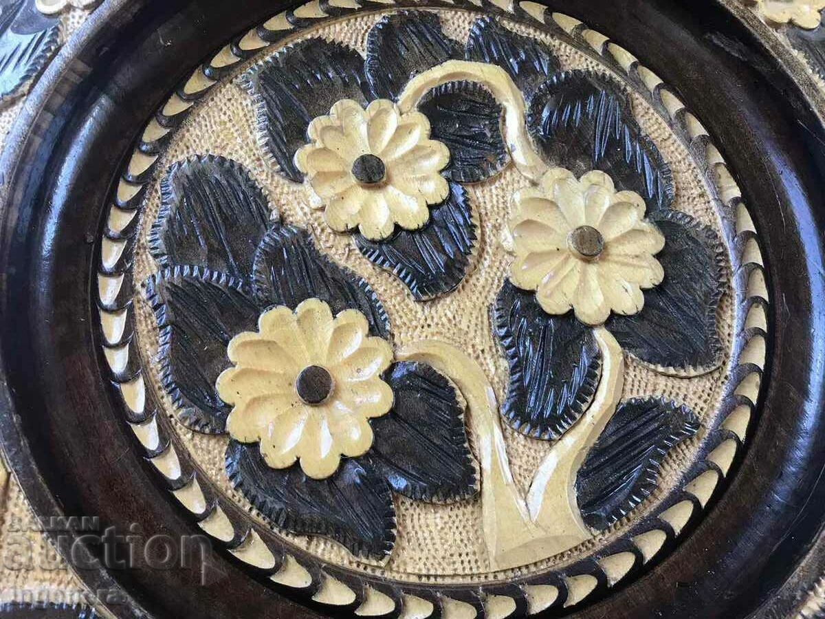 Auction PLATEAU TRAY FRUCTIERA WOOD CARVING PANEL RELIEF BEAUTY Auction PLATEAU TRAY FRUCTIERA WOOD CARVING PANEL RELIEF BEAUTY