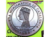 Испания 1982 медал на Нумизматично дружество Барселона