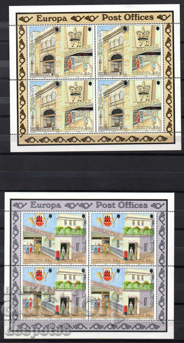1990. Gibraltar. Europe - Post Offices. Block.