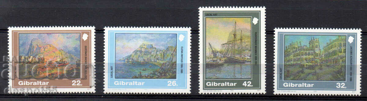 1991. Gibraltar. Local paintings.