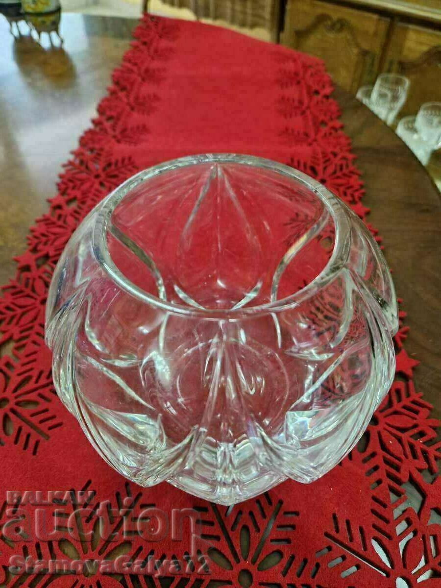 Unique antique German crystal vase bowl- NICHTMANN - 5 Unique antique German crystal vase bowl- NICHTMANN - 5