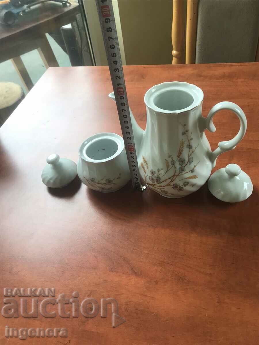PORCELAIN JUG AND SUGAR BULGARIA with price 23.00 BGN | € 11.76 PORCELAIN JUG AND SUGAR BULGARIA with price 23.00 BGN | € 11.76