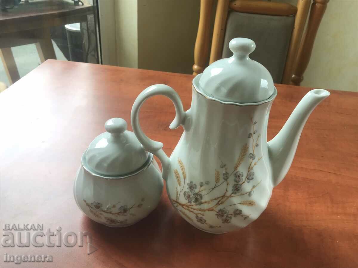 Auction PORCELAIN JUG AND SUGAR BULGARIA Auction PORCELAIN JUG AND SUGAR BULGARIA