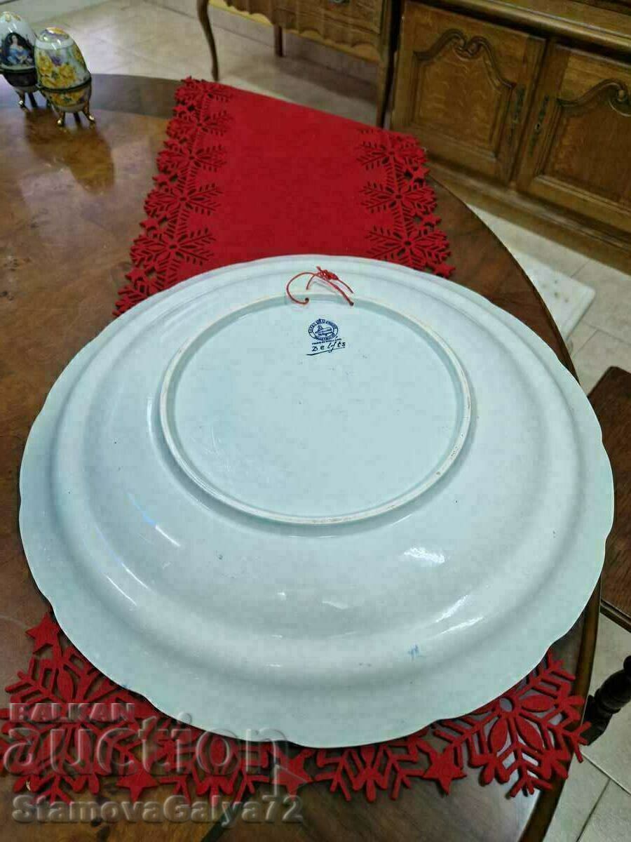 Huge antique DELFT porcelain wall plate - 6 Huge antique DELFT porcelain wall plate - 6