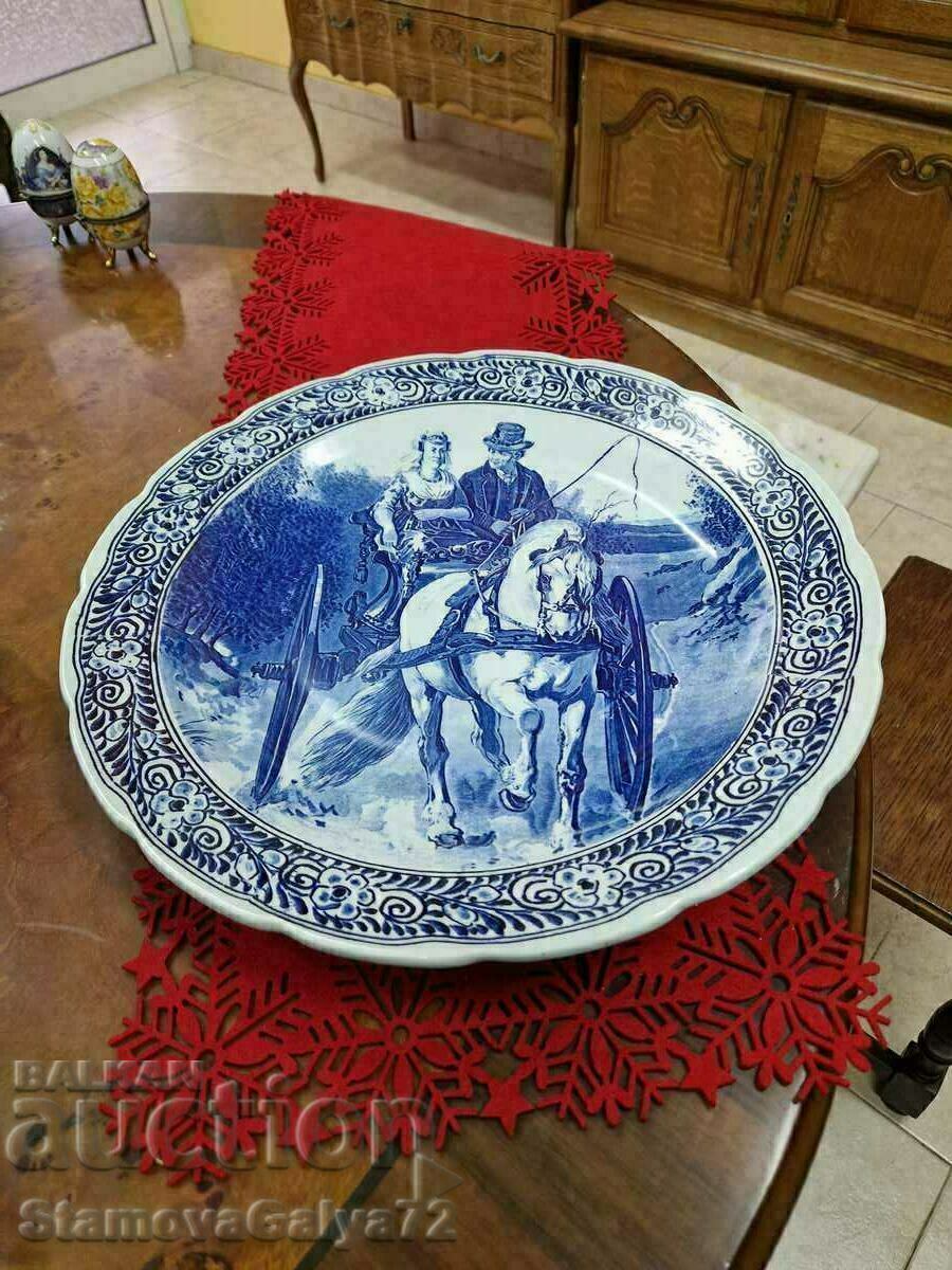 Huge antique DELFT porcelain wall plate