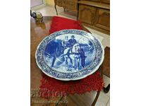 Huge antique DELFT porcelain wall plate