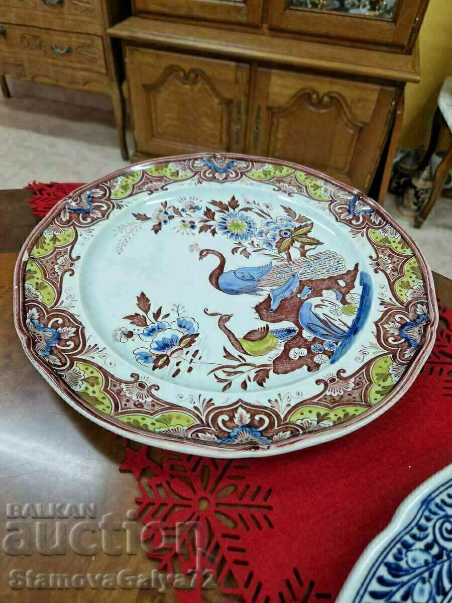 Delivery of Large antique German porcelain plate - Villeroy & Boch Delivery of Large antique German porcelain plate - Villeroy & Boch