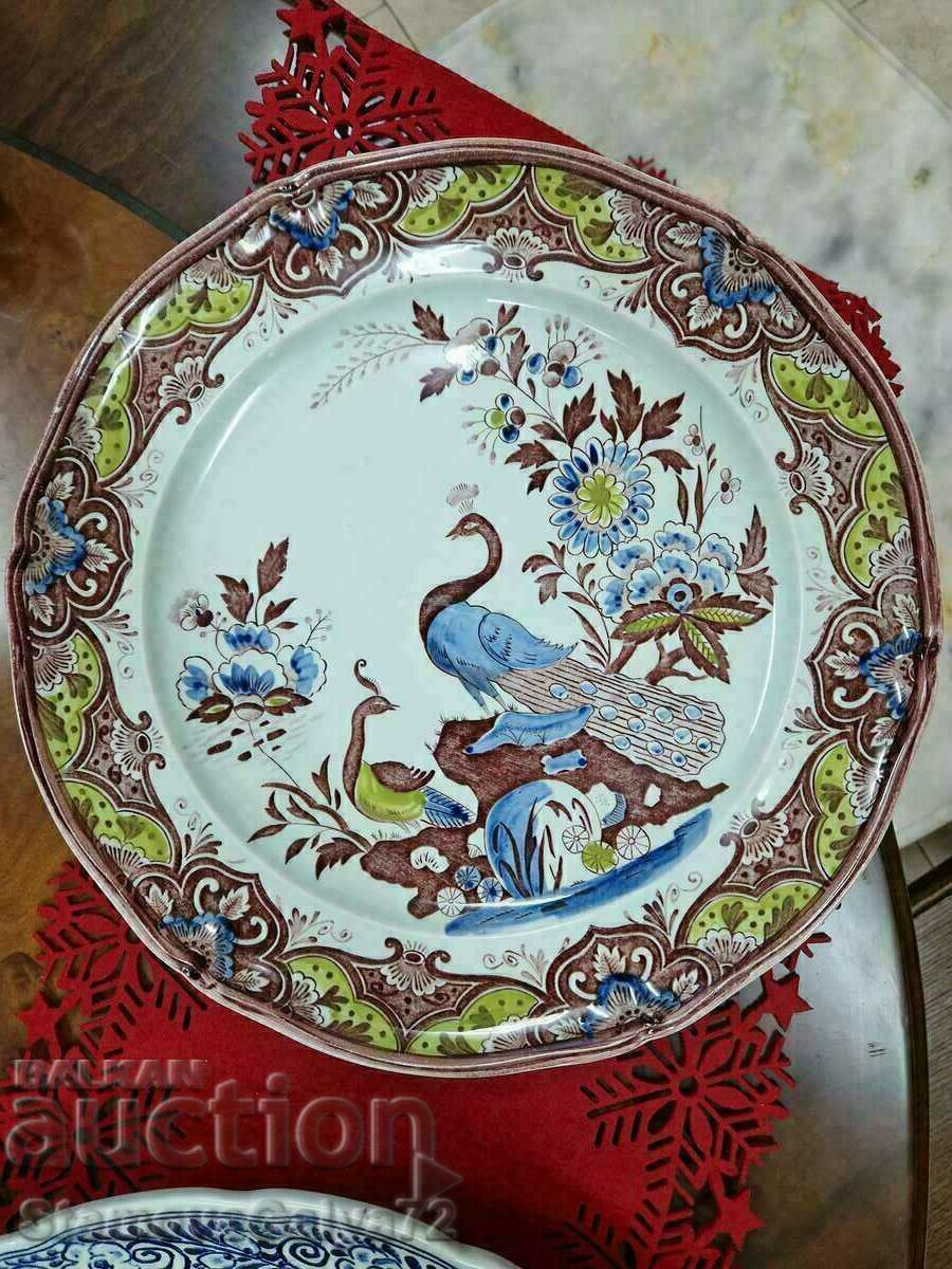 Large antique German porcelain plate - Villeroy & Boch - 5 Large antique German porcelain plate - Villeroy & Boch - 5