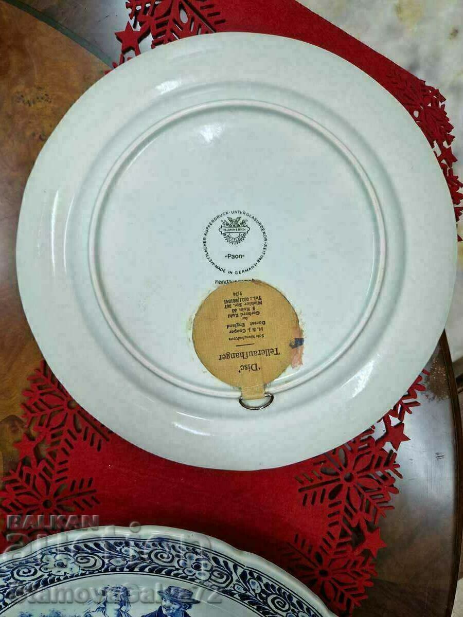 Large antique German porcelain plate - Villeroy & Boch - 6 Large antique German porcelain plate - Villeroy & Boch - 6