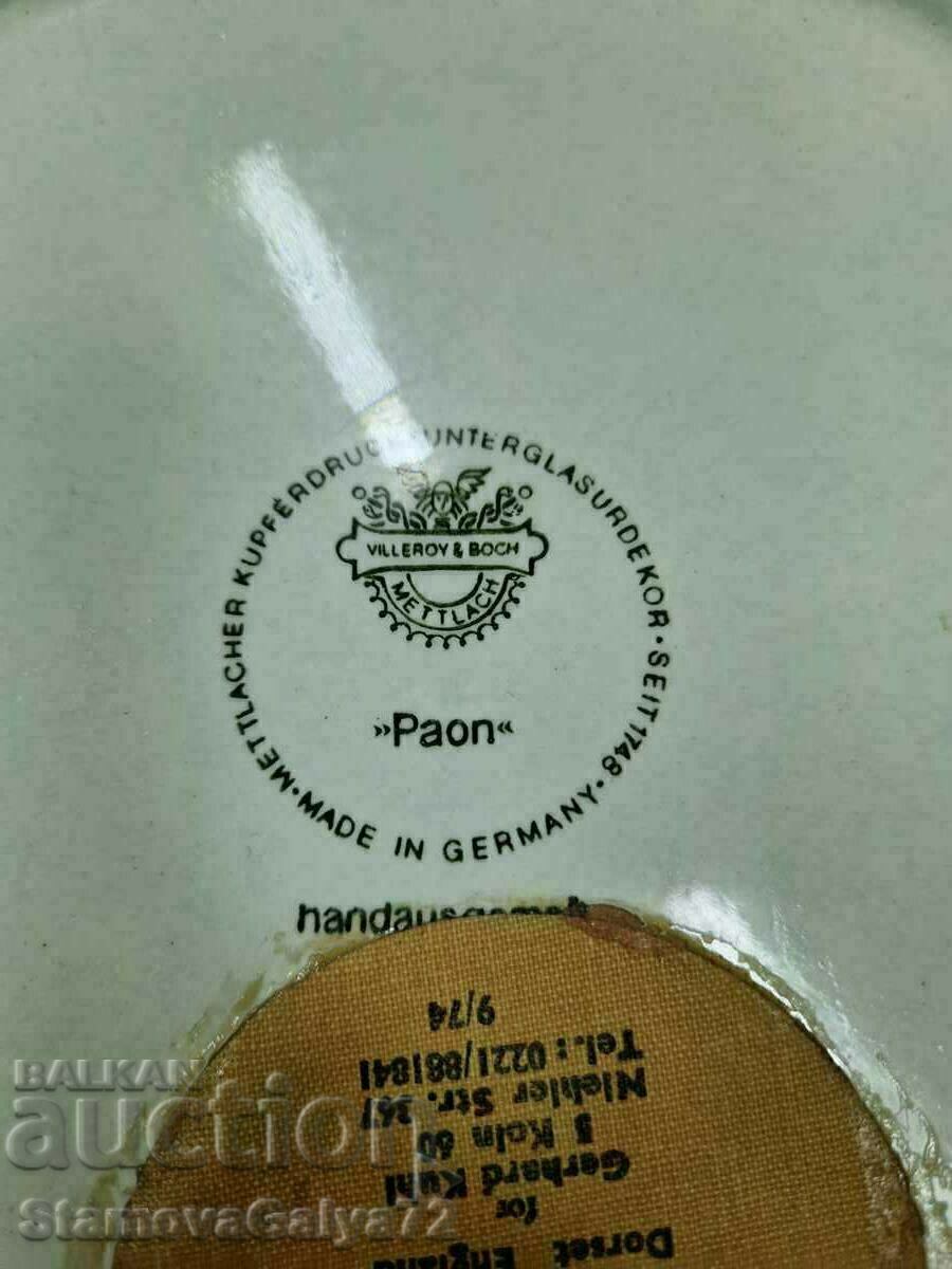 Large antique German porcelain plate - Villeroy & Boch - 7 Large antique German porcelain plate - Villeroy & Boch - 7