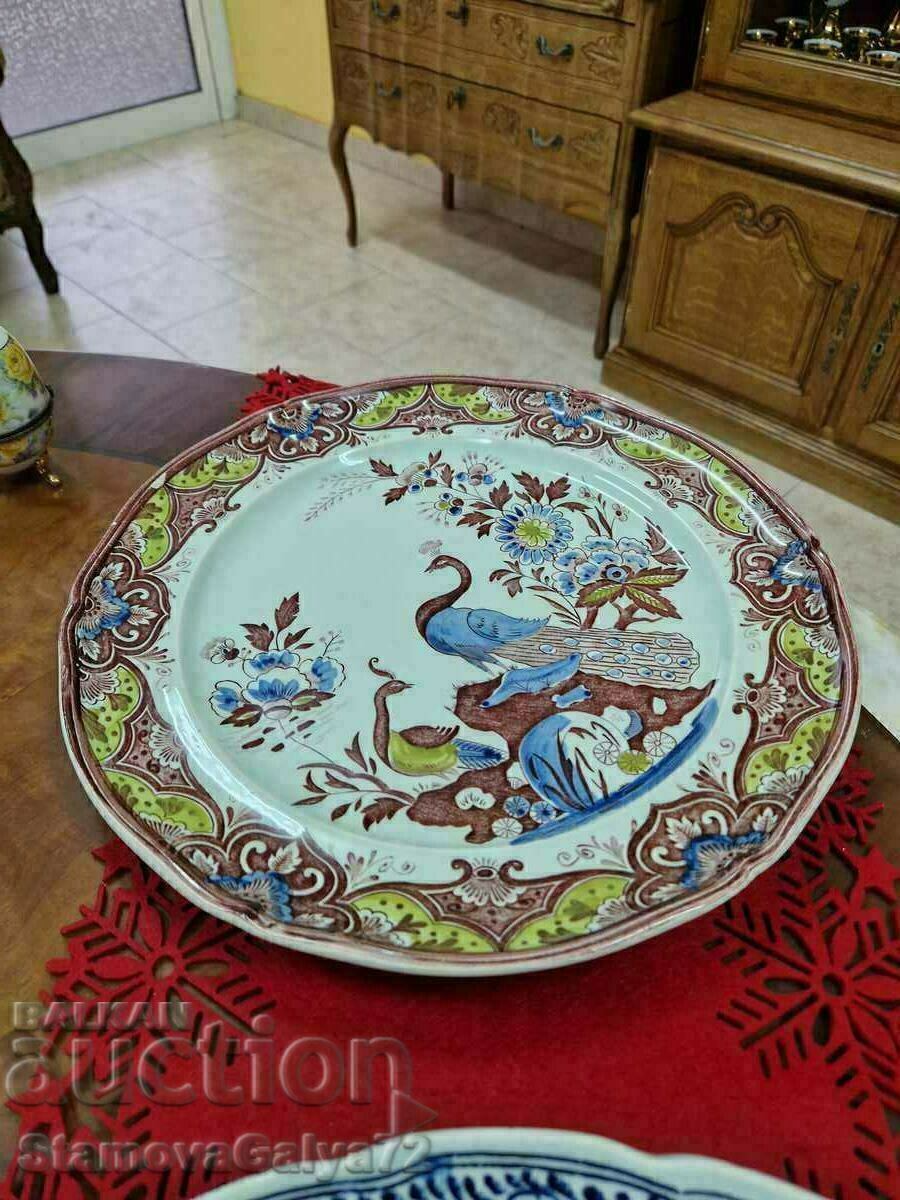 Large antique German porcelain plate - Villeroy & Boch Large antique German porcelain plate - Villeroy & Boch